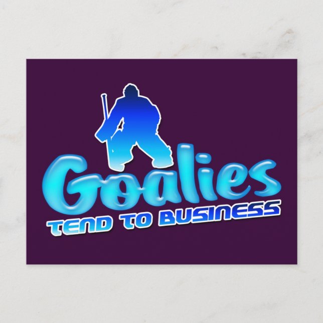 Hockey Goaltender Postkort Vykort (Framsida)