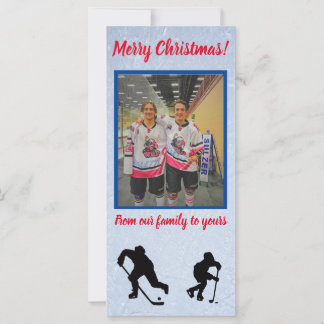 Hockey God jul Lodrät - platta kort