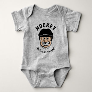 Hockey gör mig Lycklig Funny Hockey Player T Shirt