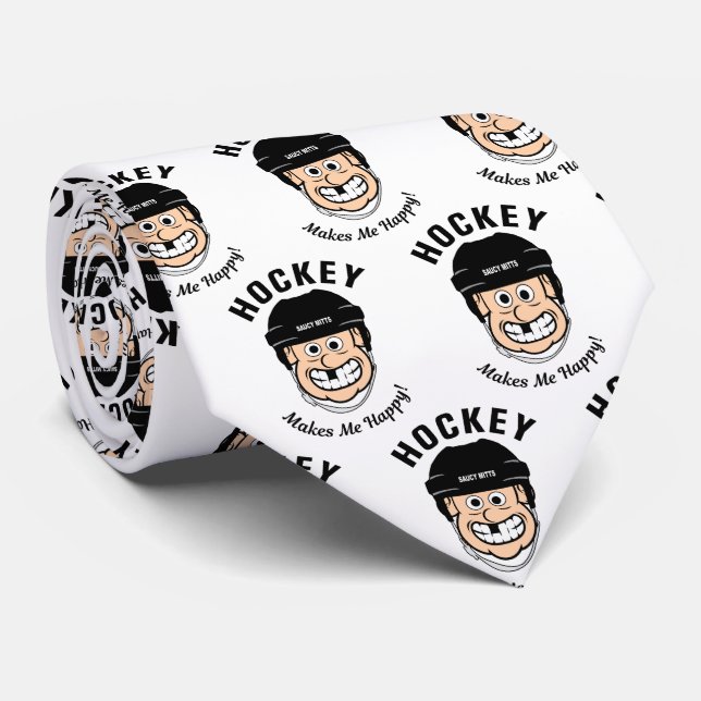 Hockey gör mig Lycklig Tecknad Slips (Rullad)