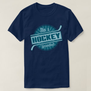 Hockey Grandad T-Shirt med utskrift av Namn och nu