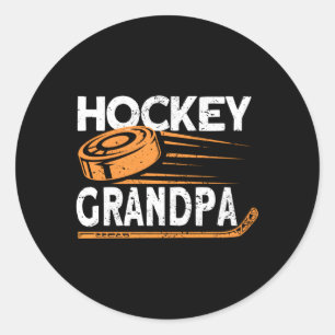 Hockey Grandpa Hockey Player Ice Hockey Runt Klistermärke