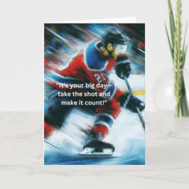 Hockey Greeting Card Breakaway Birthday! Kort