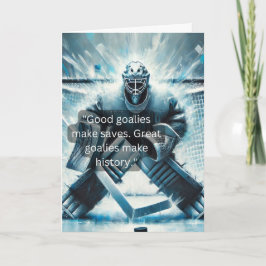 Hockey Greeting Card Goalie - "The Wall" Kort