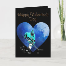 Hockey Greeting Card på Alla hjärtans dag