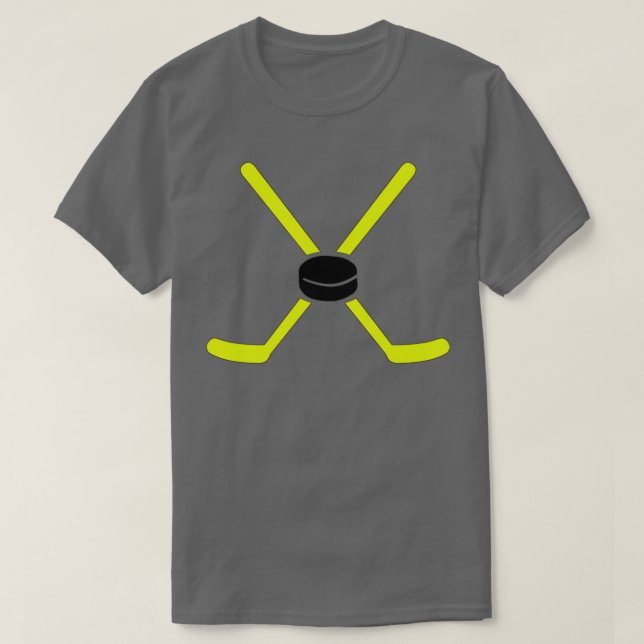 Hockey Gult Sticks T Shirt (Design framsida)
