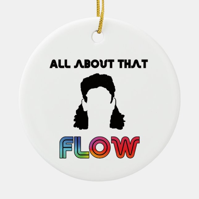 Hockey Hair om det flödet Julgransprydnad Keramik (Framsidan)