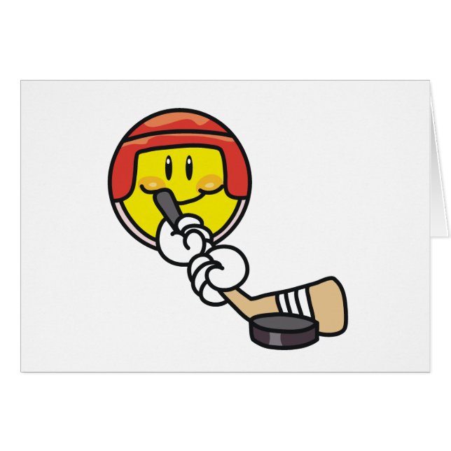 Hockey Hälsningskort (Framsidan Horizontal)