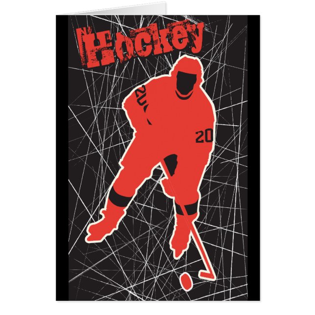 Hockey Hälsningskort (Framsidan)
