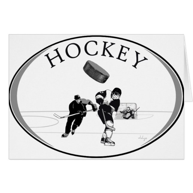 Hockey Hälsningskort (Framsidan Horizontal)