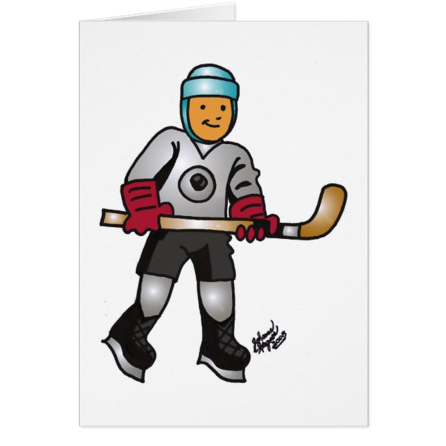 hockey hälsningskort (Framsidan)