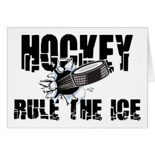 Hockey härskar isen hälsningskort