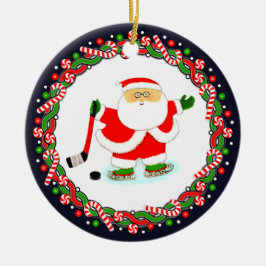 Hockey Helgdag Gift Ceramic Ornament