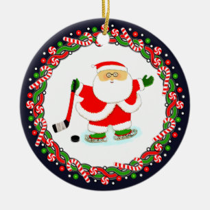 Hockey Helgdag Gift Ceramic Ornament