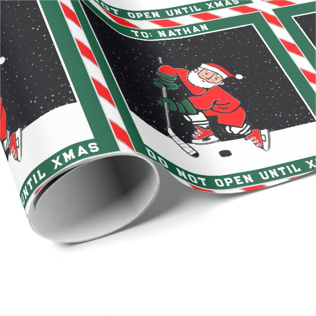 Hockey Helgdag Gift Wrapping Papper Presentpapper (Rullad Hörn)