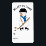 Hockey Helgdagar Snögubbe Gift Märkre Labels Stick Fraktsedel<br><div class="desc">Hockey Helgdagar Snögubbe Gift Märkre Labels Sticker</div>