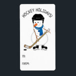 Hockey Helgdagar Snögubbe Gift Märkre Labels Stick Fraktsedel<br><div class="desc">Hockey Helgdagar Snögubbe Gift Märkre Labels Sticker</div>