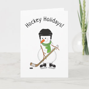 Hockey Helgdagar Snögubbe julkort Helgdag Card Helgkort