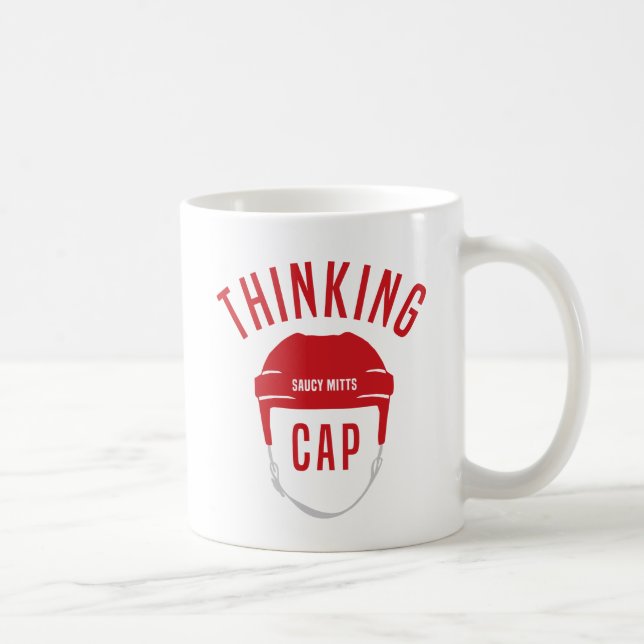 Hockey Helmet Thinking Cap Kaffemugg (Höger)