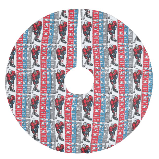 Hockey hockey, hockey julgransmatta borstad polyester (Framsidan)