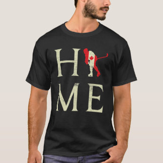 Hockey Home Canada Day Maple Proud Canadian Flagga T Shirt