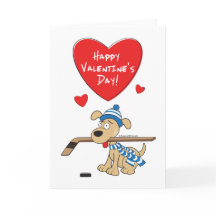 Hockey Hund Valentiness Card
