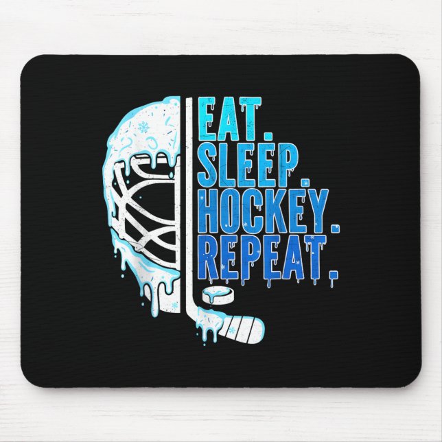 Hockey Ice Cream Drip Eat Sleep Hockey Repeat Boys Musmatta (Framsidan)