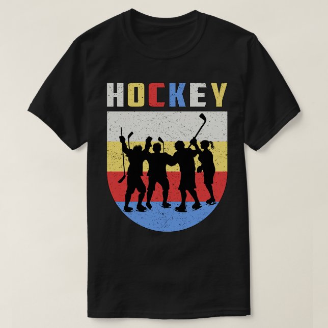 Hockey Ice Hockey Fläkt Player T Shirt (Design framsida)
