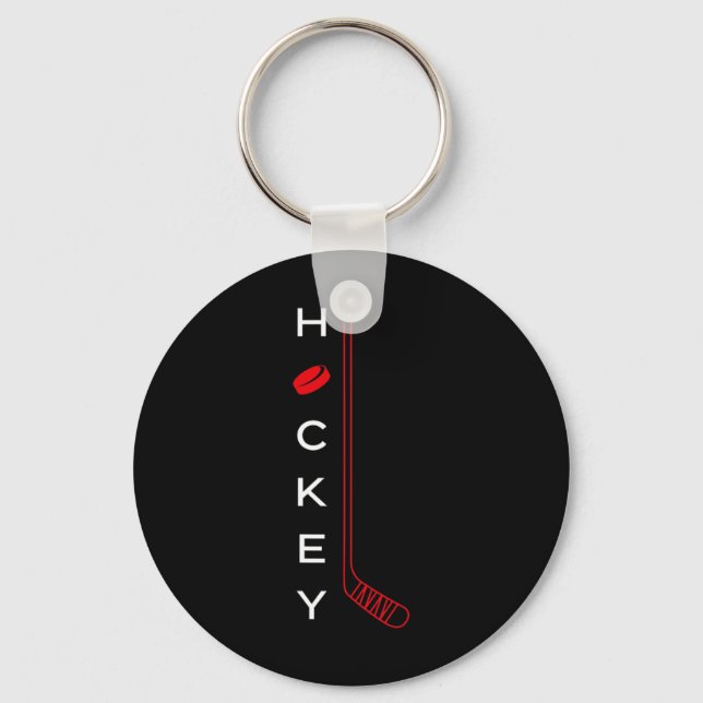 Hockey Ice Hockey Player Gift 2 Nyckelring (Framsida)