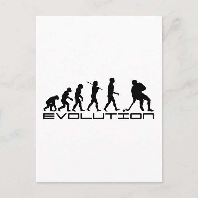 Hockey Ice Hockey Sport Evolution Art Vykort (Framsida)