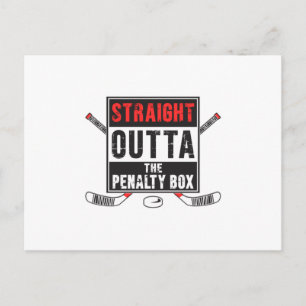 Hockey Ice Hockey Stick Sports Team Funny Gift Vykort