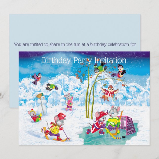 hockey inbjudningar (Fram/baksida)