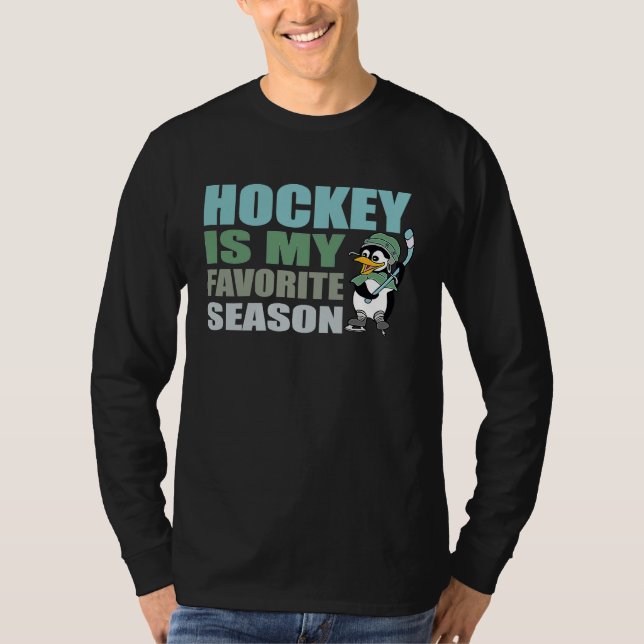 Hockey is My Favorite Season Penguin Ice Hockey Pl T Shirt (Framsida)