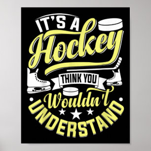 Hockey Ishockey Spelare Fan Field Hockey Målvakt T Poster