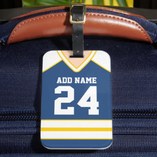 Hockey Jersey Custom Name/Number Bag Märkre Bagagebricka