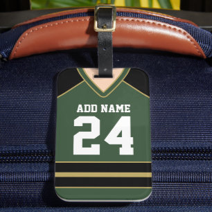 Hockey Jersey Custom Name/Number Bag Märkre Bagagebricka