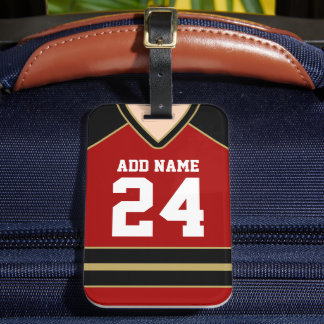 Hockey Jersey Custom Name/Number Bag Märkre Bagagebricka