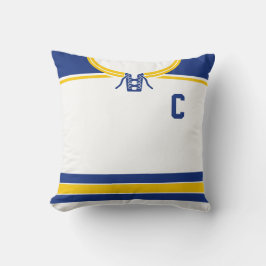Hockey Jersey Namn & Number Template Pillow Kudde