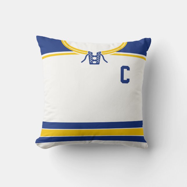 Hockey Jersey Namn & Number Template Pillow Kudde (Framsida)