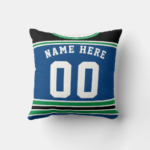 Hockey Jersey Namn & Number Template Pillow Kudde