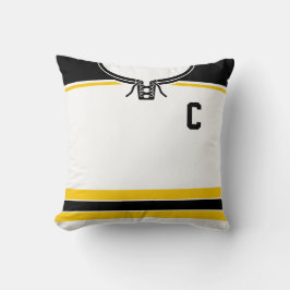 Hockey Jersey Namn & Number Template Pillow Kudde