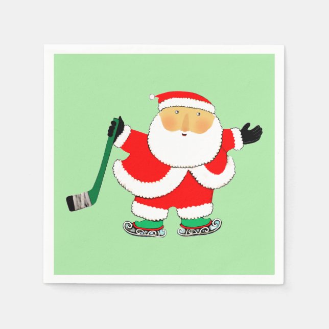 Hockey jul firande fest pappersservett (Framsidan)