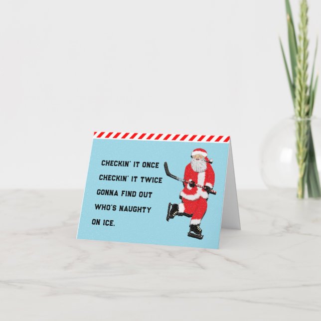 Hockey jul helgkort (Framsida)