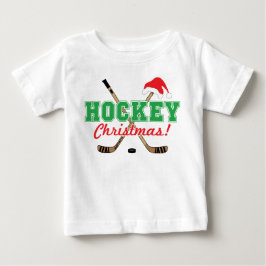 Hockey jul Hockey Sticks med Santa Hat T Shirt