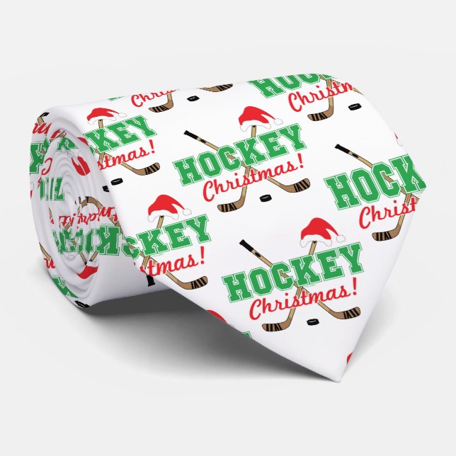 Hockey jul Hockey Sticks Santa Hat Slips (Rullad)