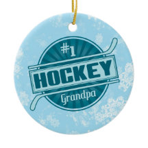 Hockey jul Ornament, #1 Hockey Grandpa