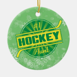 Hockey jul Ornament, #1 Hockey Moster Julgransprydnad Keramik