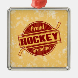 Hockey jul Ornament, Proud Hockey Grandma Julgransprydnad Keramik