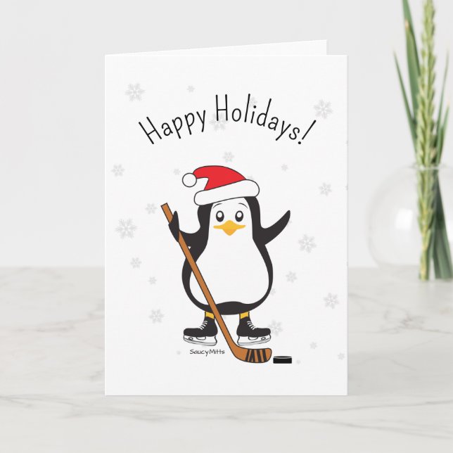 Hockey jul Penguin Glad helg (Framsida)
