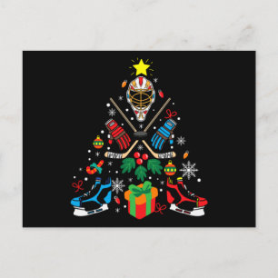 Hockey Julgran Gift, Hockey Älskare Hobbies Vykort